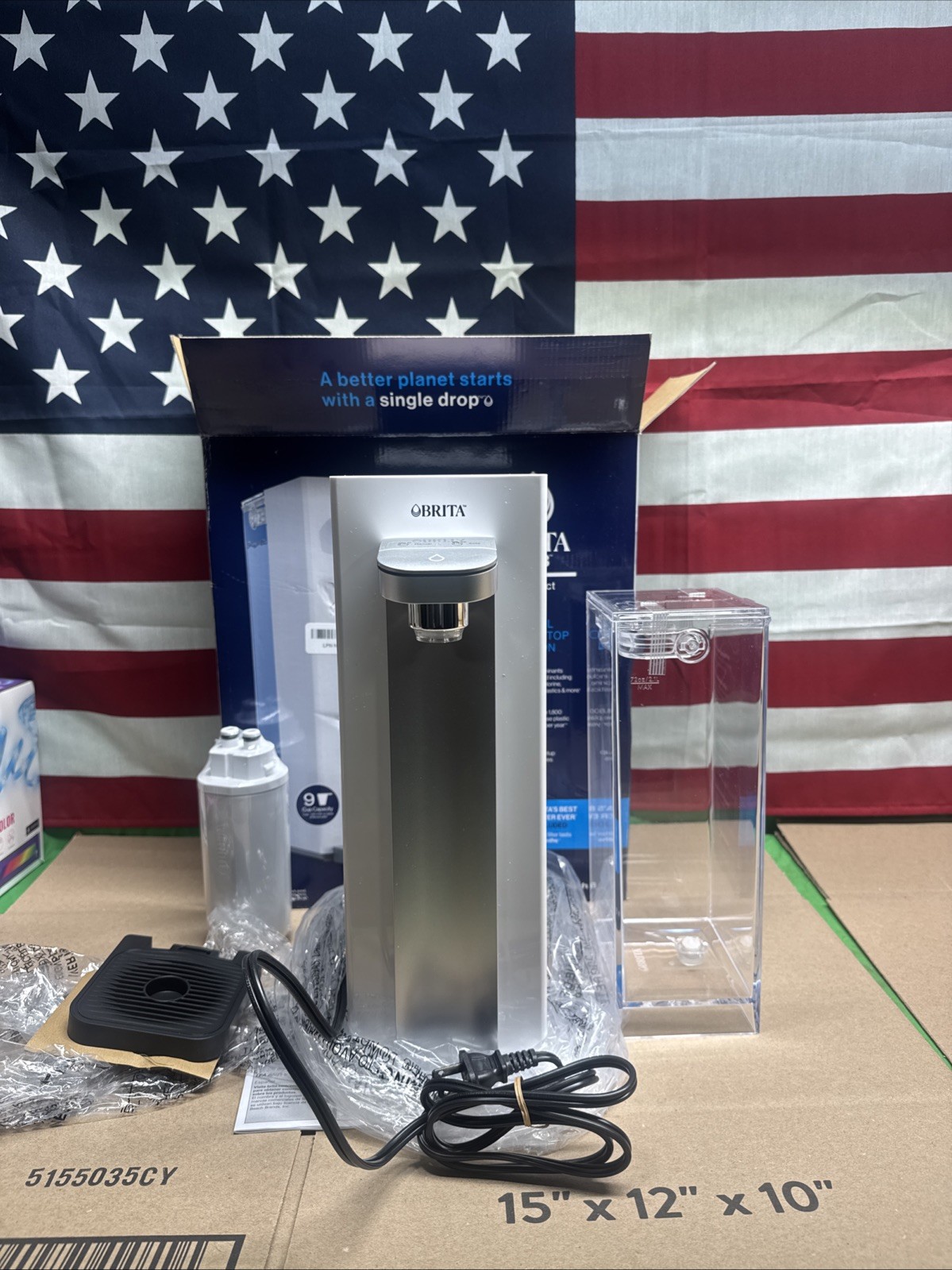 Brita Hub Compact Instant Powerful Countertop Water Filter System 9 Cup Tank gallery