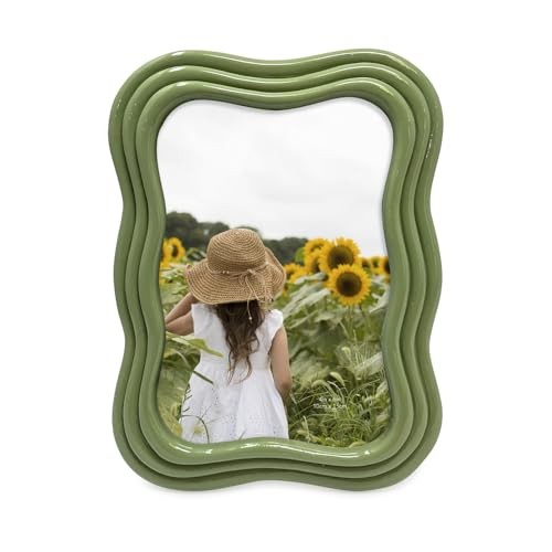 Curved Deco Frame for Tabletop and Wall Display, Decorative Art, 4x6 Green gallery
