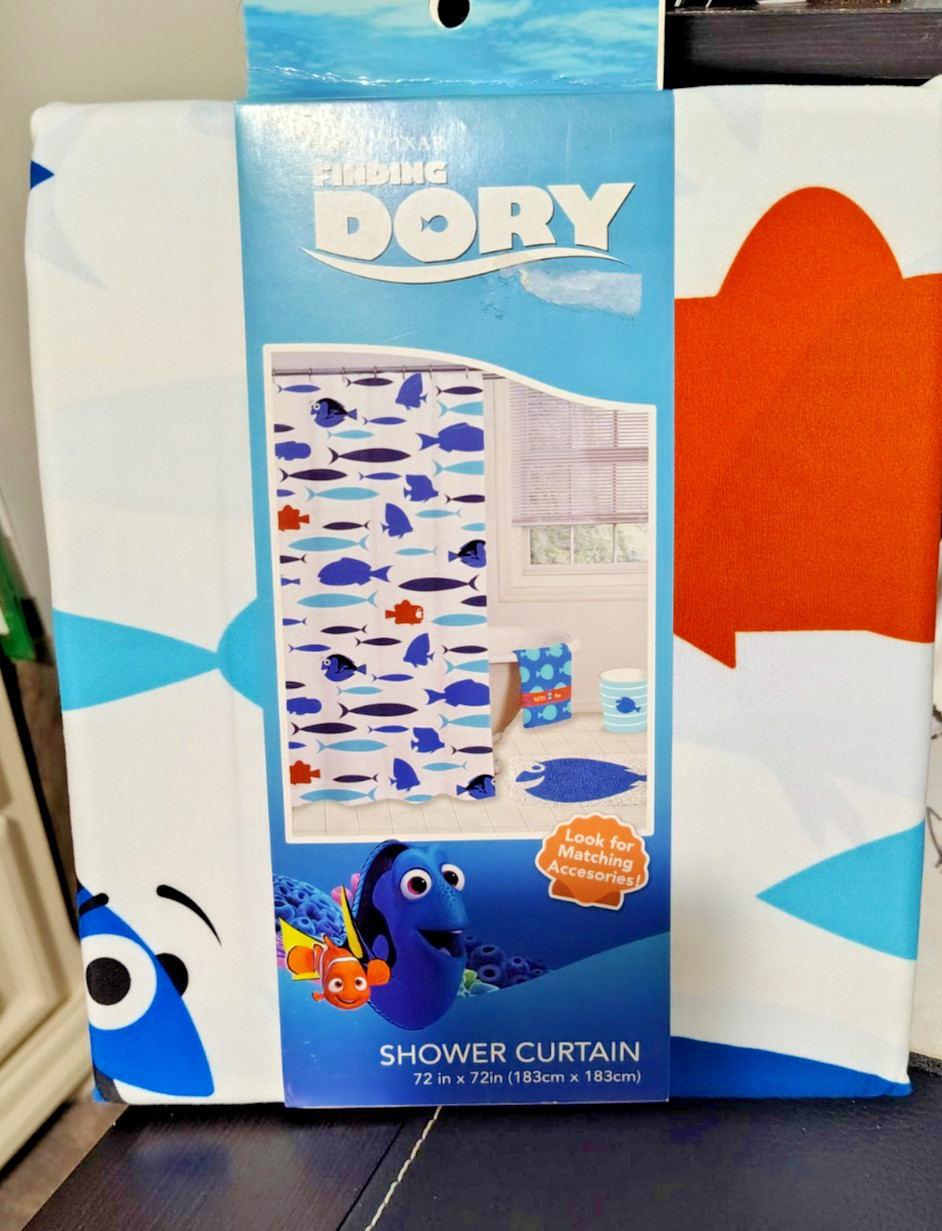 FINDING DORY DISNEY PIXAR SHOWER CURTAIN 72IN X 72 IN NEW gallery