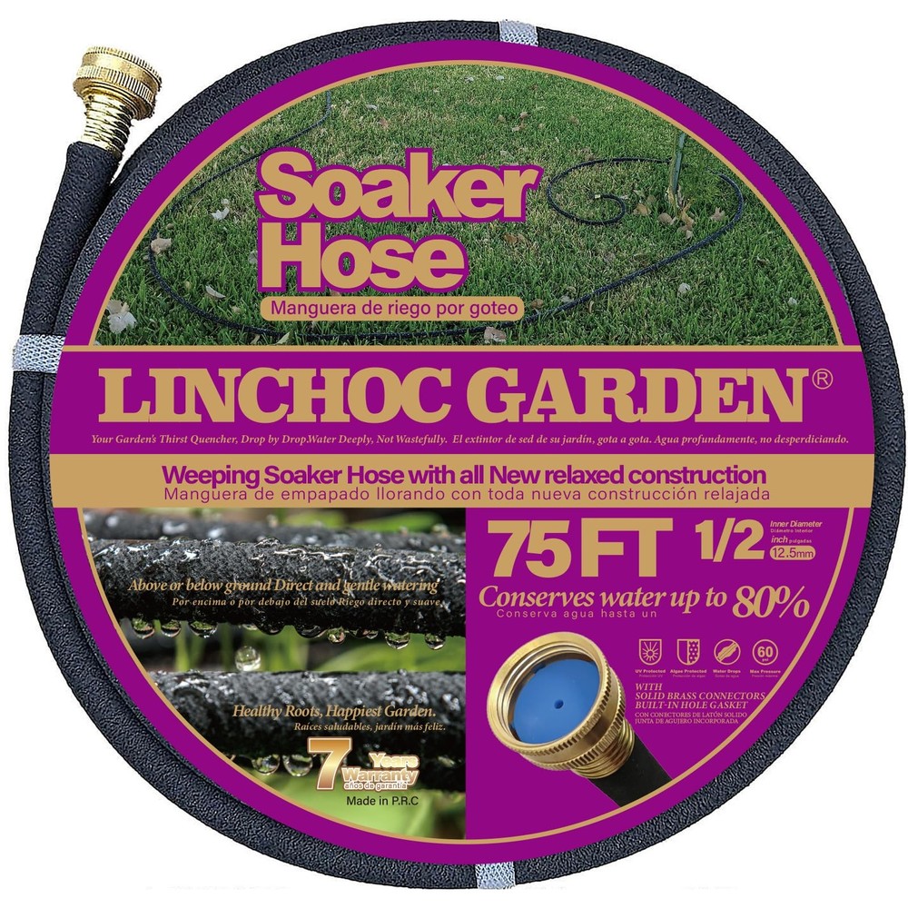 75FT Soaker Hose - Lightweight, Flexible, Eco-Friendly Watering Solution