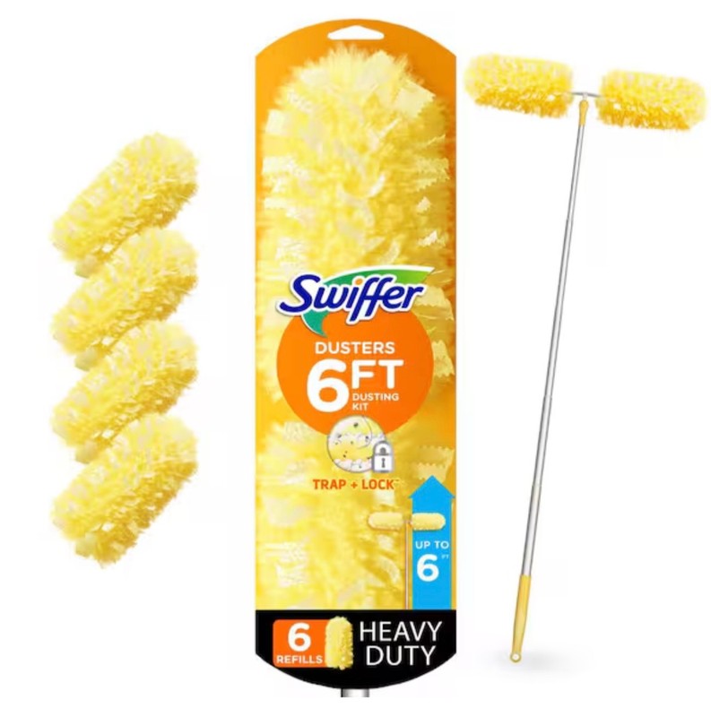 New Swiffer Dusters Cleaning Kit w/ 6ft Extendable Pole + 4 Refills gallery