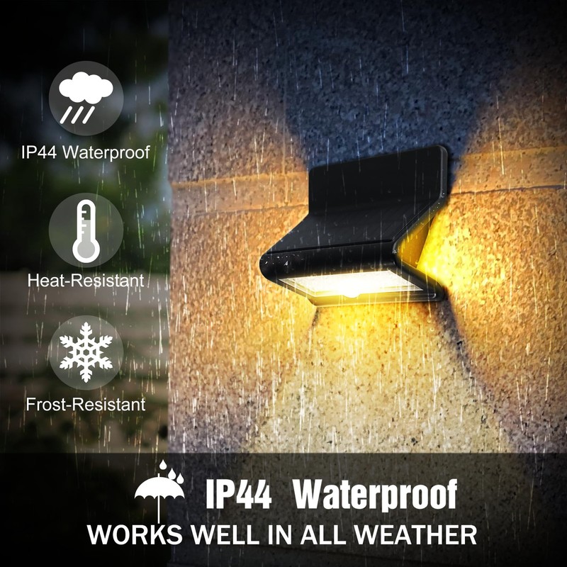 Motion Sensor Outdoor Lights With Optical Lens 3 Modes Ip44 Waterproof Solar Wal gallery