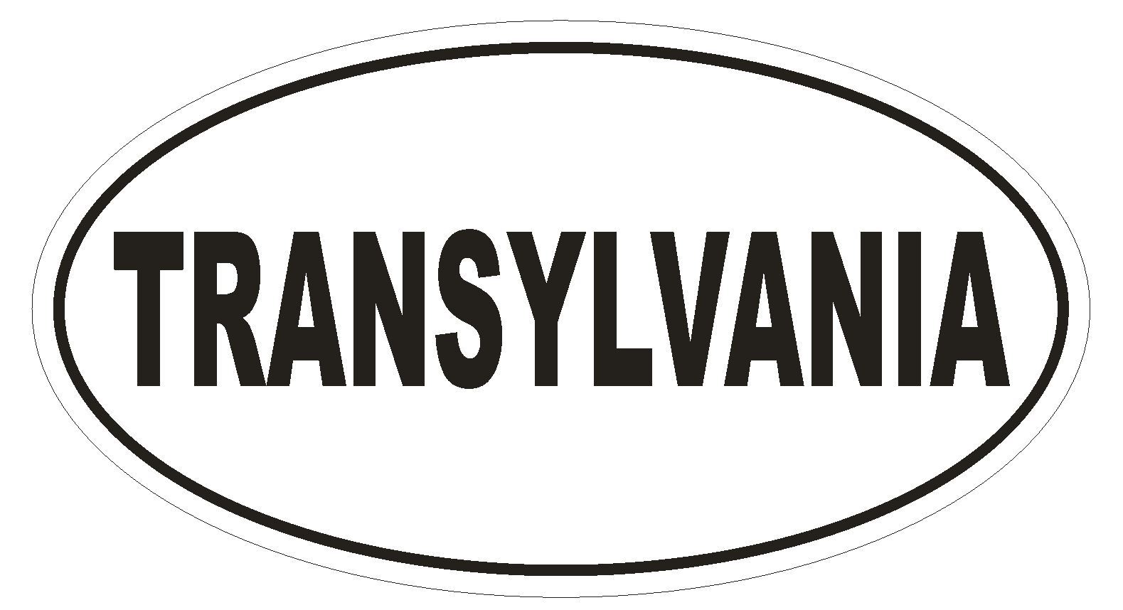 Transylvania Oval Bumper Sticker or Helmet Sticker D2341 Euro Oval Vampire gallery