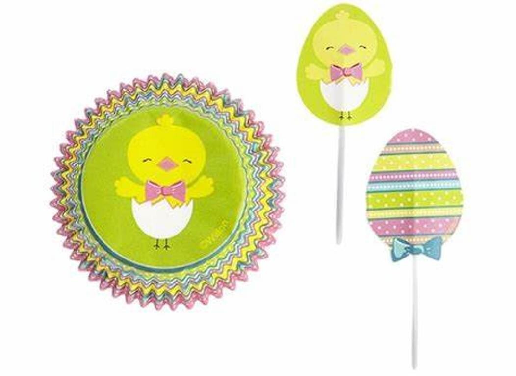 Wilton Easter Nesting Chick Cupcake Liners w/pix Combo 2pks of 24 #6072 retired gallery