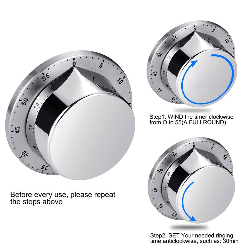 Kitchen Timer Chef Cooking Timer Clock With Loud Alarm No Batteries Required 100 gallery