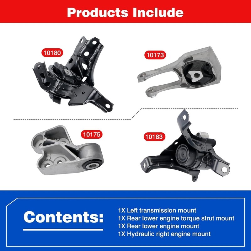 4PCS Engine Motor Mounts & Automatic Trans Mount Set Fits Toyota C-HR 22-18 L... gallery
