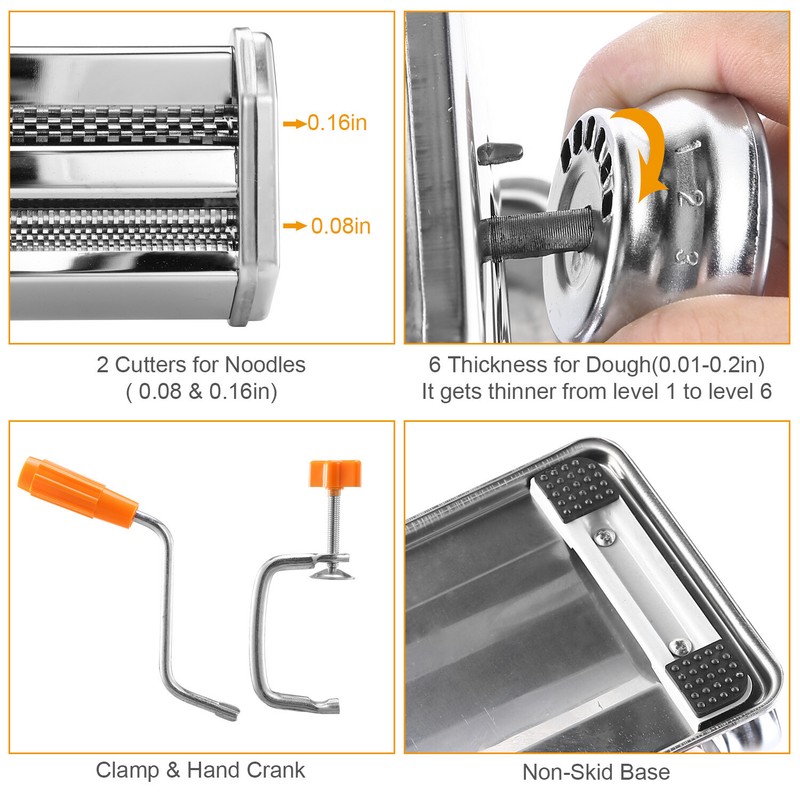 Pasta Maker Machine Roller Cutter Noodle Makers for Spaghetti/Ravioli/Fettuccine gallery