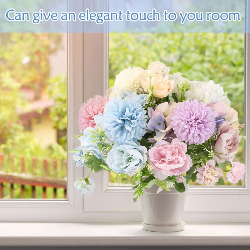 4pcs Silk Peony Artificial Hydrangea Flower Bouquet Party Wedding Home Decor gallery