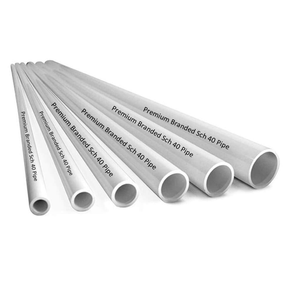 1/2" - 6" Any Size Diameter PVC Pipe Schedule 40 White (various lengths offered) gallery