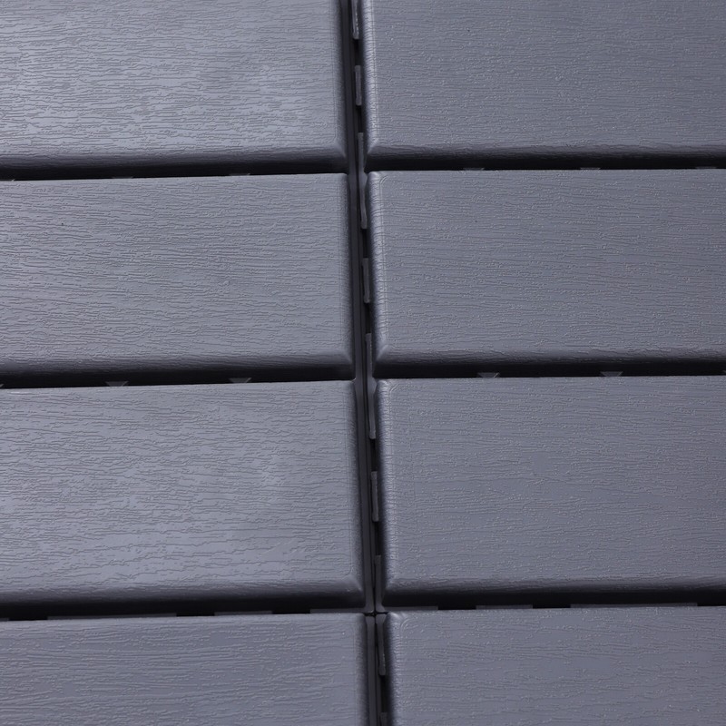 12"x12" Interlocking Deck Tiles, 30 Pack Outdoor Patio Floor Tiles Dark Gray gallery