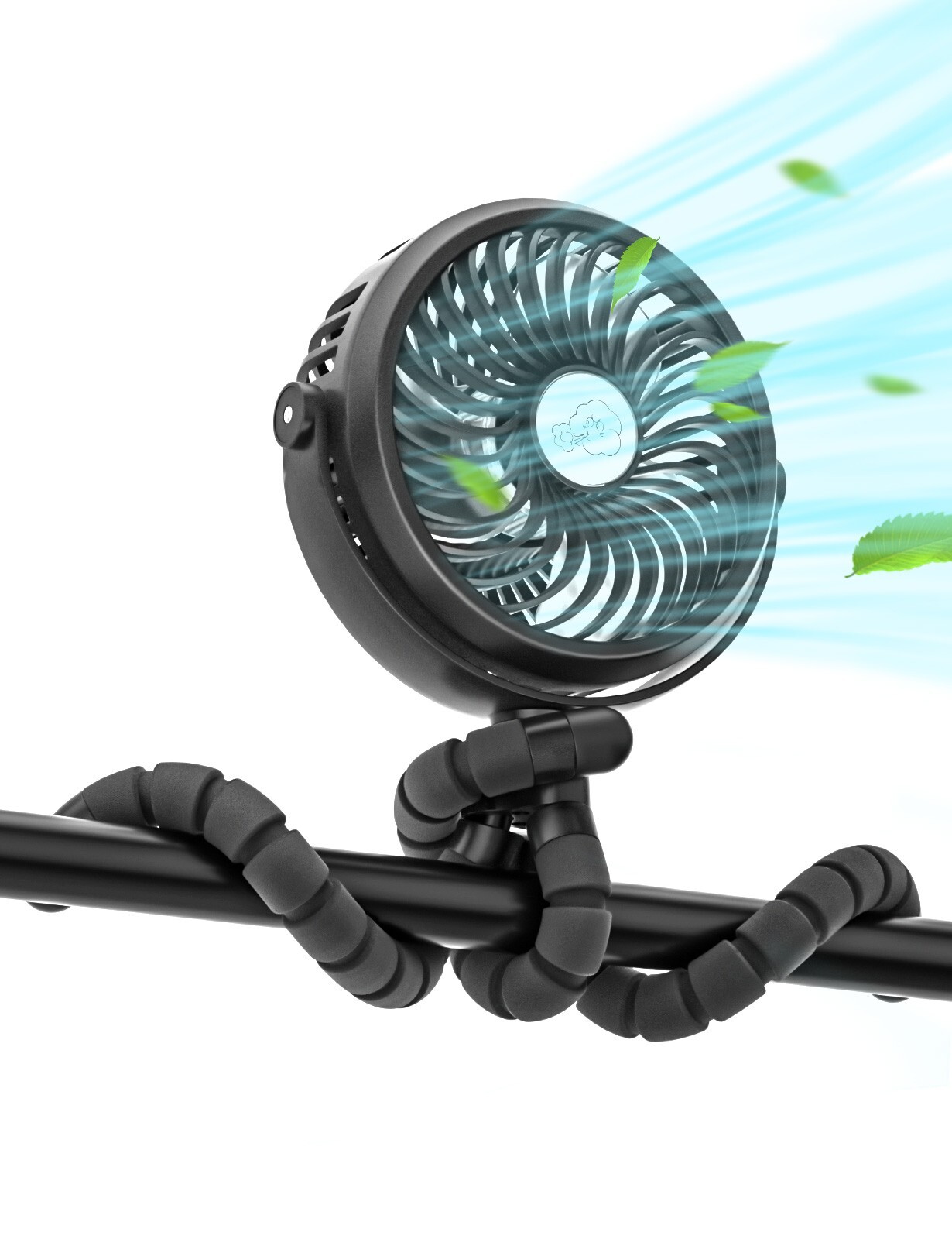 3 Speeds USB Portable Rechargeable Mini Cooling Fan Clip On Desk Baby Stroller gallery