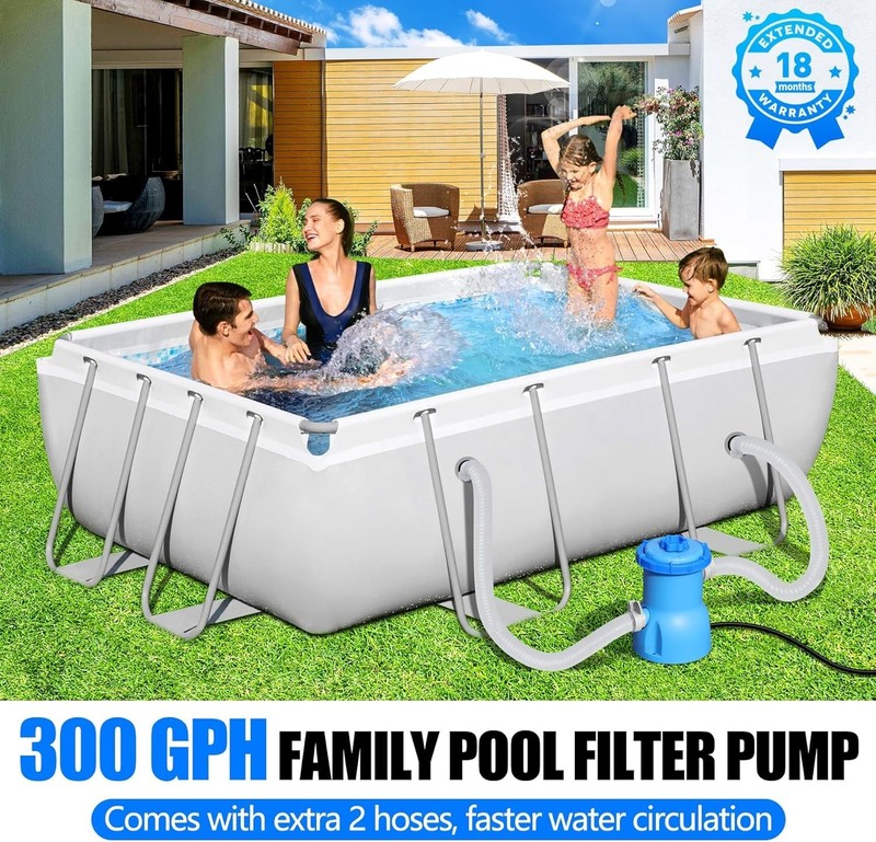 300 GPH Pool Filter Pump GFCI Plug 2400 Gallons Above Ground Pools SMALL gallery