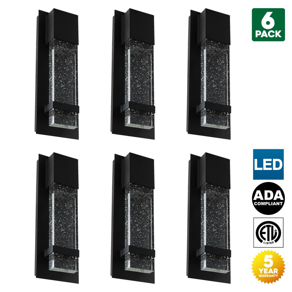 6 Pack Sunlite LED Raindrop Wall Sconce, 4.75", 5000K Super White, ADA Compliant