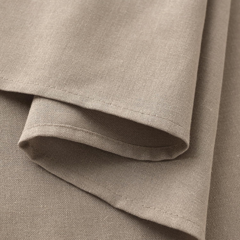 Khaki Linen Rectangle Tablecloth 60x84" Textured Burlap Tan Boho Farmhouse gallery