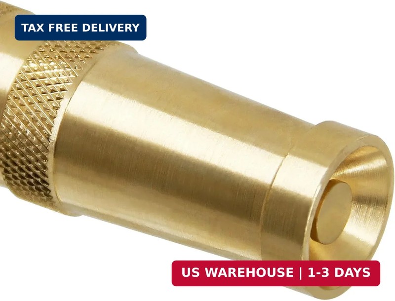 Triumpeek Solid Brass Hose Nozzle, 4 Pack 4"L Heavy Duty Brass Garden Hose Nozzl gallery