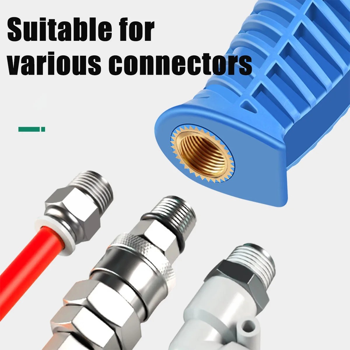 1pc High Flow Air Blow Gun with Angled Bent Nozzle Long Style for Compressor gallery
