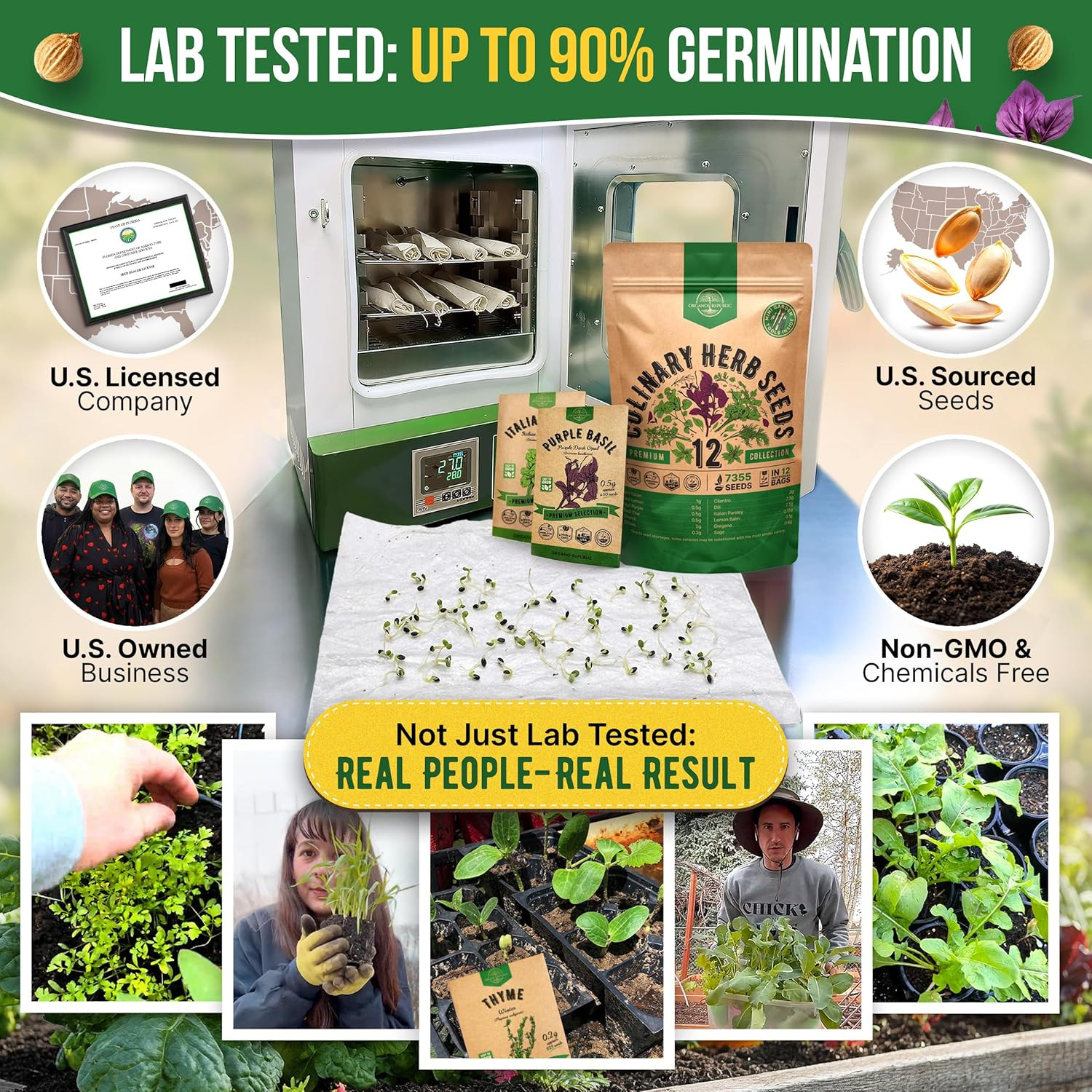 Culinary Herb Seeds Variety Pack 12 Types Non-GMO Heirloom Indoor Outdoor Garden gallery