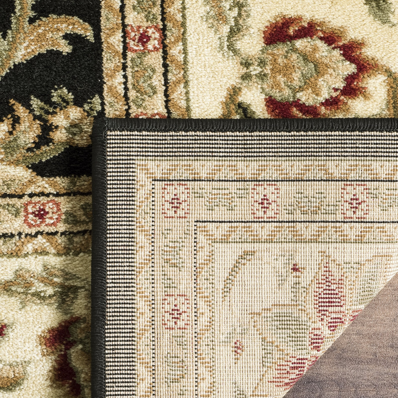 Lyndhurst Collection Accent Rug - 2'3" x 4', Black & Ivory, Traditional Orien... gallery