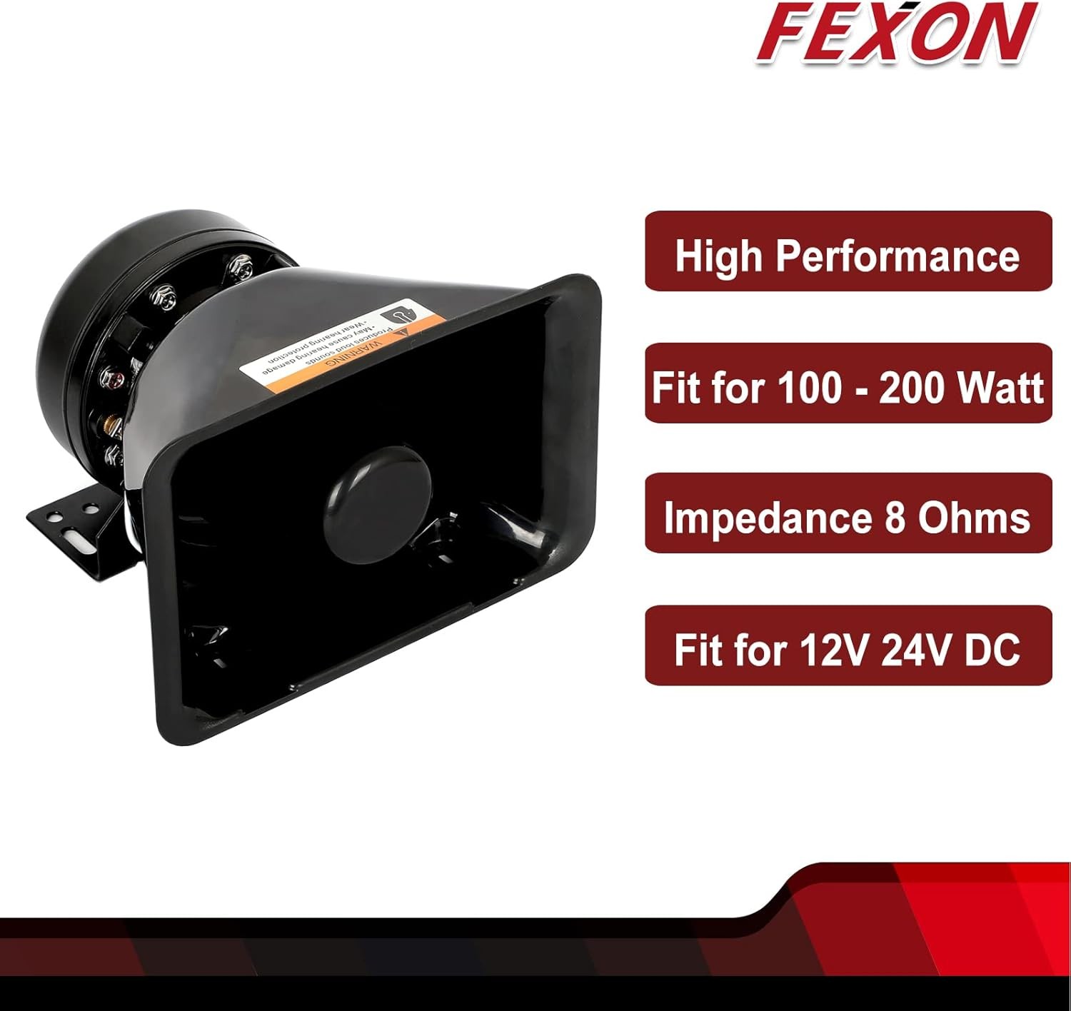 High Performance Siren Speaker Compatible with Any Speaker, Black gallery