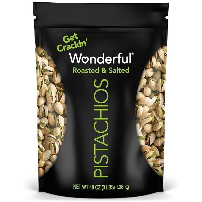 Wonderful Pistachios In Shell, Roasted & Salted Nuts, 48 Ounce Resealable Bag gallery