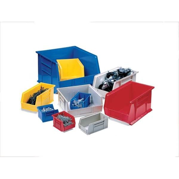 Akro-Mils 30255Red Hang & Stack Storage Bin, Plastic, Red, 5 In H, 16 1/2 In W, gallery
