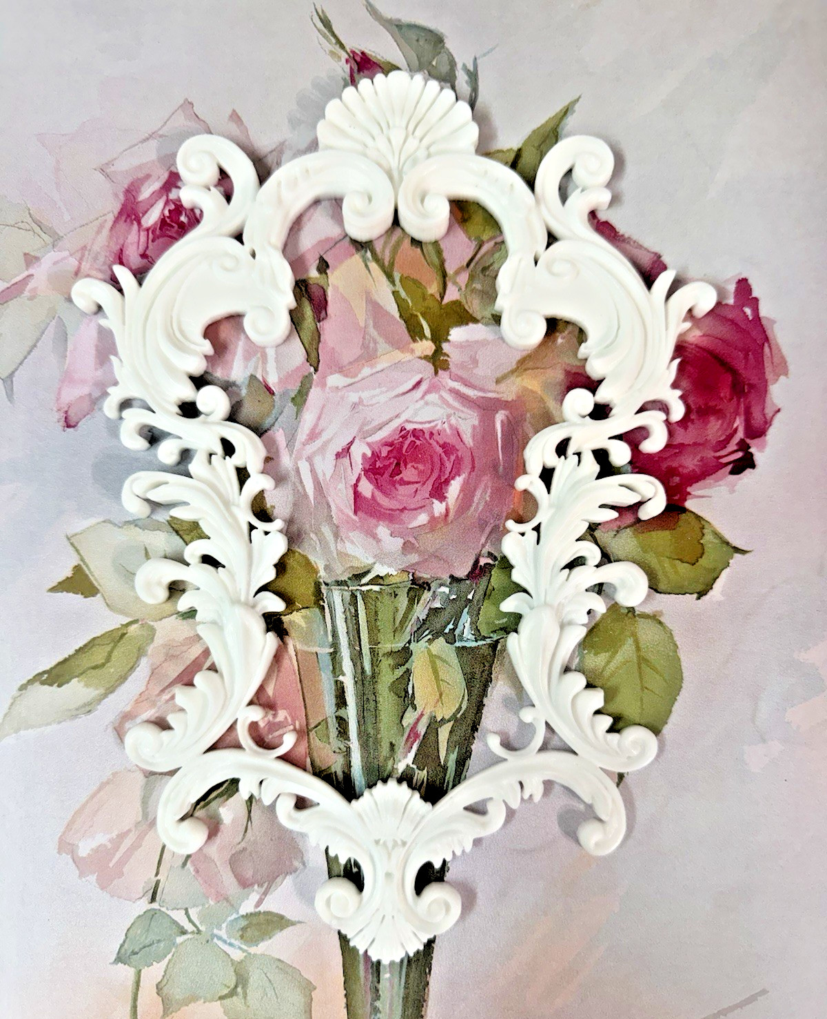 Shabby & Chic Baroque Frame Furniture Decor Applique Mold Flexible W/Heat gallery