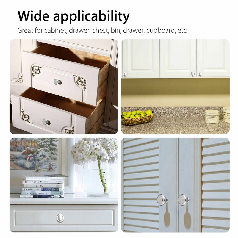 40PCS Brushed Nickel Cabinet Knobs Drawer Pulls Stainless Steel Kitchen Hardware gallery