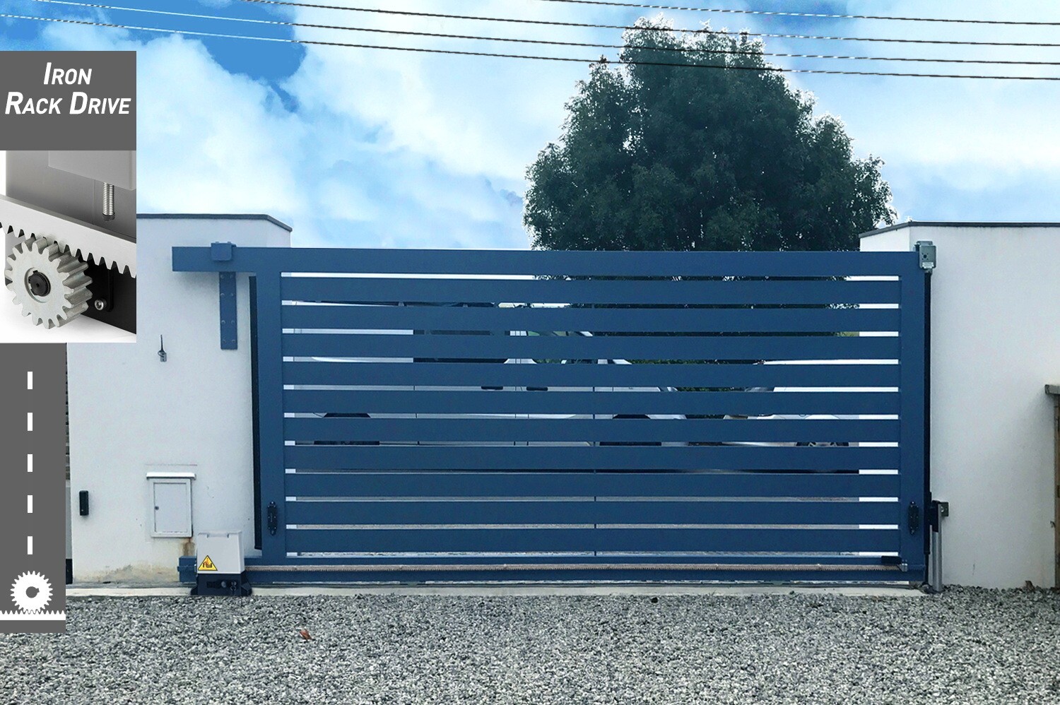 1800LB Automatic Sliding Gate Opener Rack Driven with 2 Remotes & Complete Kit gallery