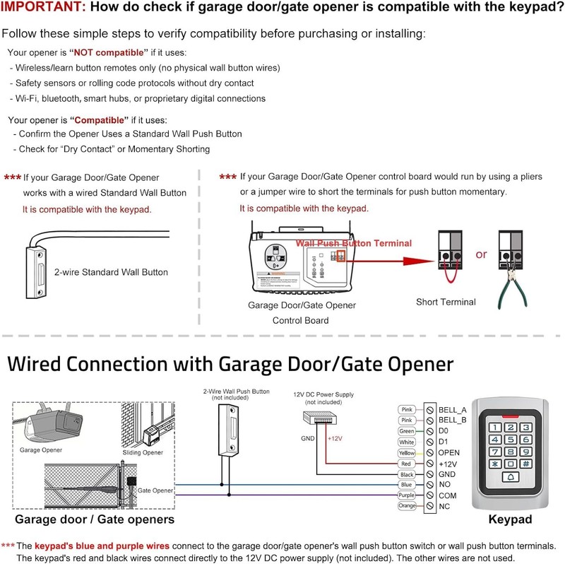 Wired Access Control Keypad for 2000 Users | Waterproof | PIN/ID Entry gallery