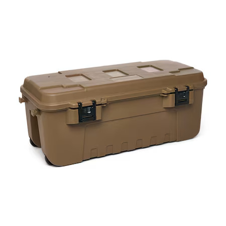 Stackable Storage Trunk W/ Lid, 27 gal, 37-1/4 in L x 18 in W x 14 in H, Desert gallery