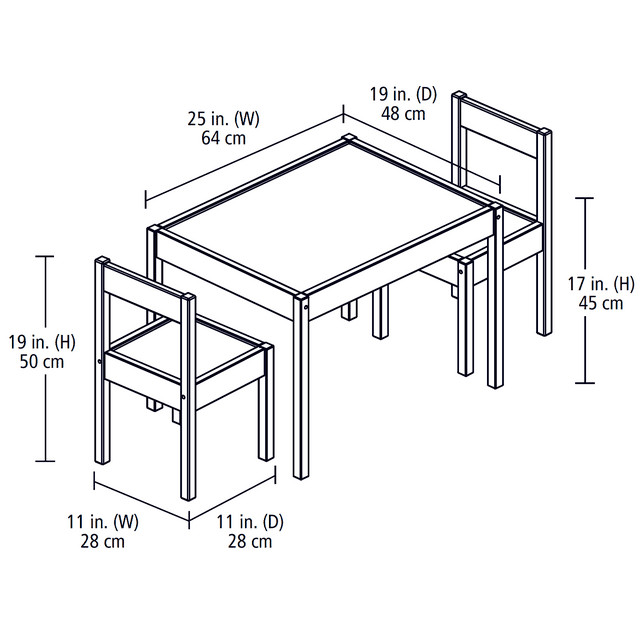 Children 3-Piece Table and Chairs Set, Age Group 1 to 5 Years gallery