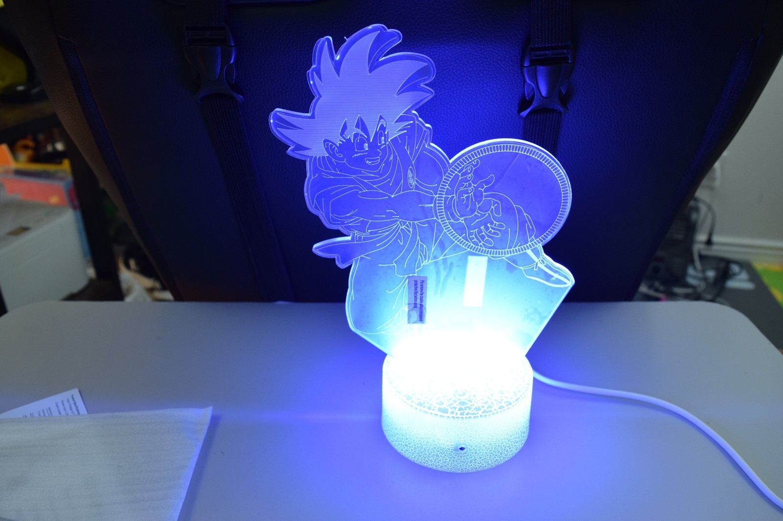 3D Illusion Night Light LED 7 color Lamp with Remote Control-3D GOKU DRAGON BALL gallery