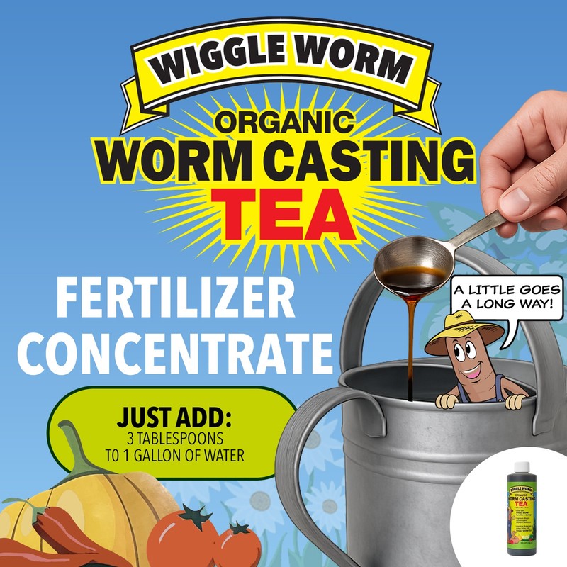 WIGGLE WORM Worm Egg Material Raised Bed Mix, 40 LB, and Tea, 8 OZ gallery