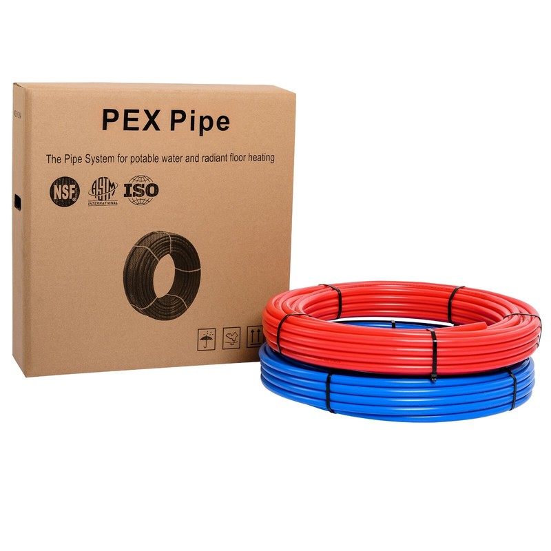 EFIELD 1/2" Pex Pipe, 2 RollsX75ft (150ft) Red &Blue For Potable ,Hot/Cold Water gallery