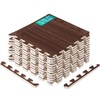 Yes4All EVA Interlocking Mats, 12"L x 12"W x 0.4"Th, D. Walnut Wood Dark gallery