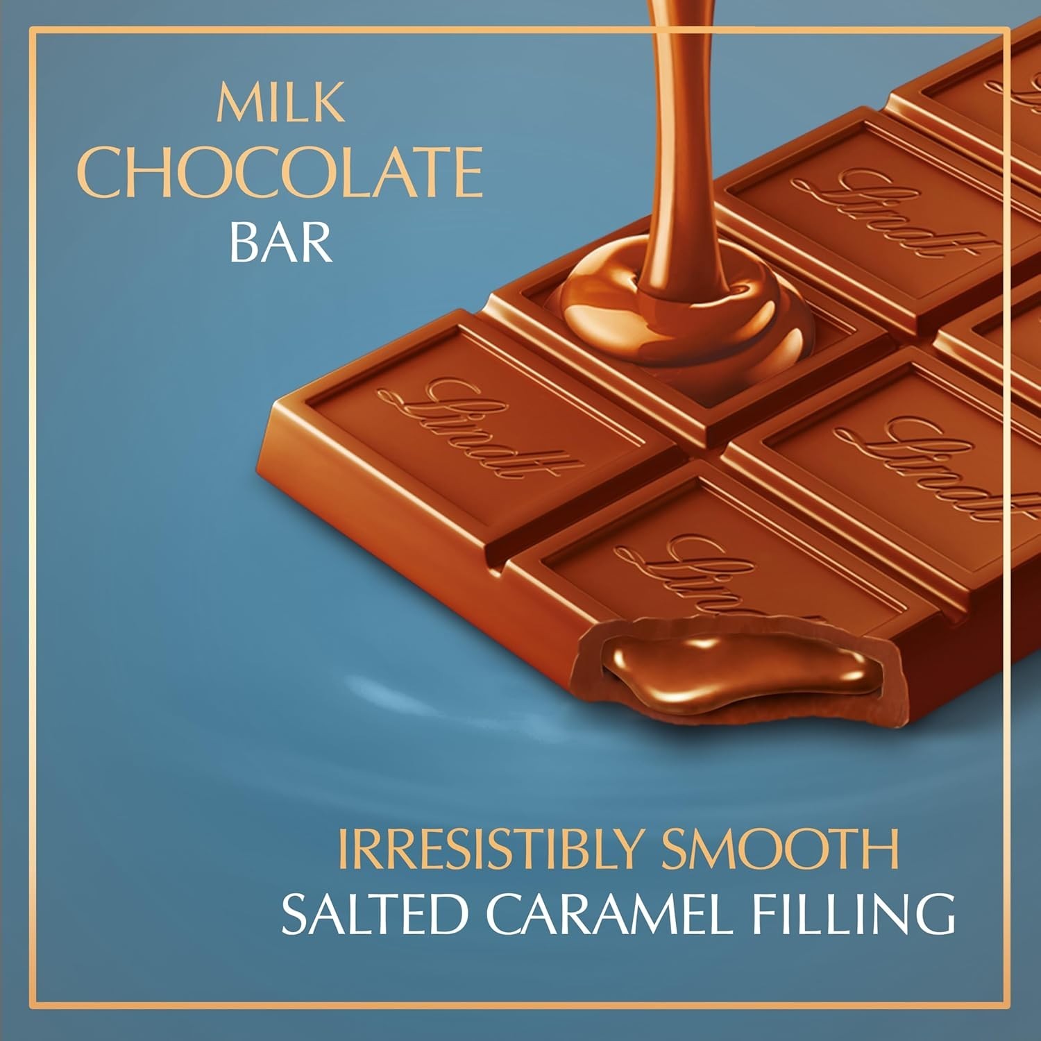 Lindt LINDOR Salted Caramel Milk Chocolate Truffle Bar, 3.5 oz. (12 Pack) gallery