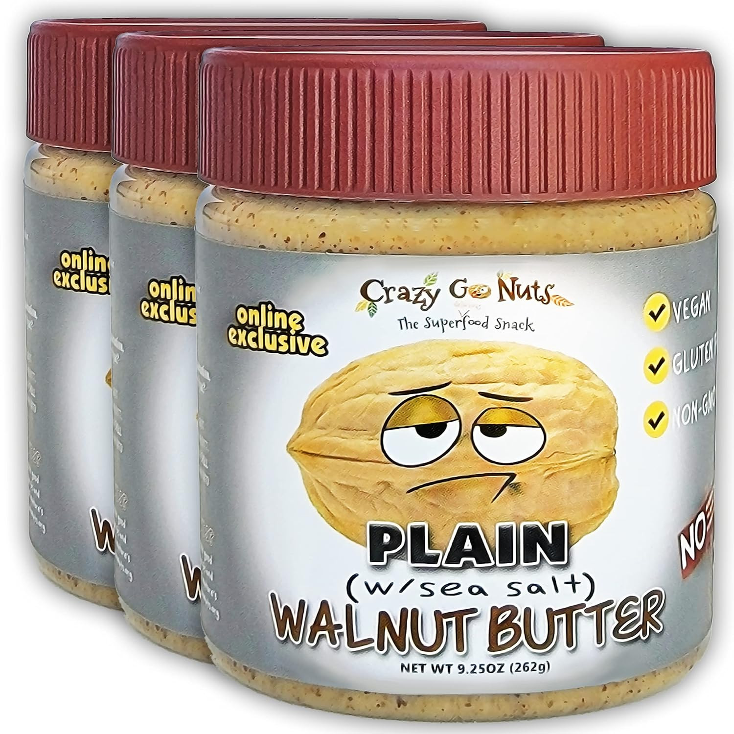 Crazy Go Nuts Walnut Butter Plain with Sea Salt - Walnut Spread, Keto, Vegan, Lo gallery