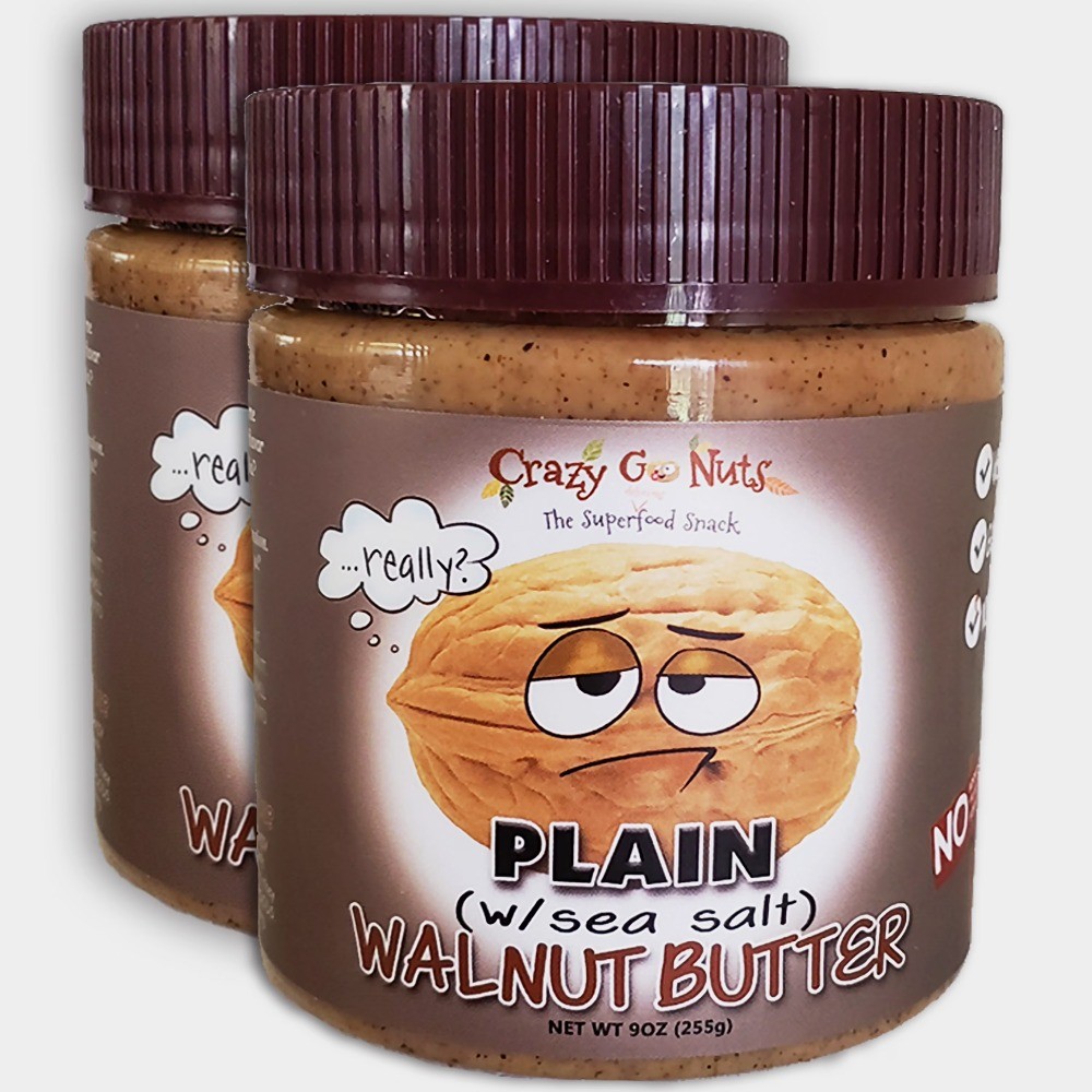 (2-Pack) Crazy Go Nuts Plain W/Sea Salt Walnut Butter, 9 oz gallery
