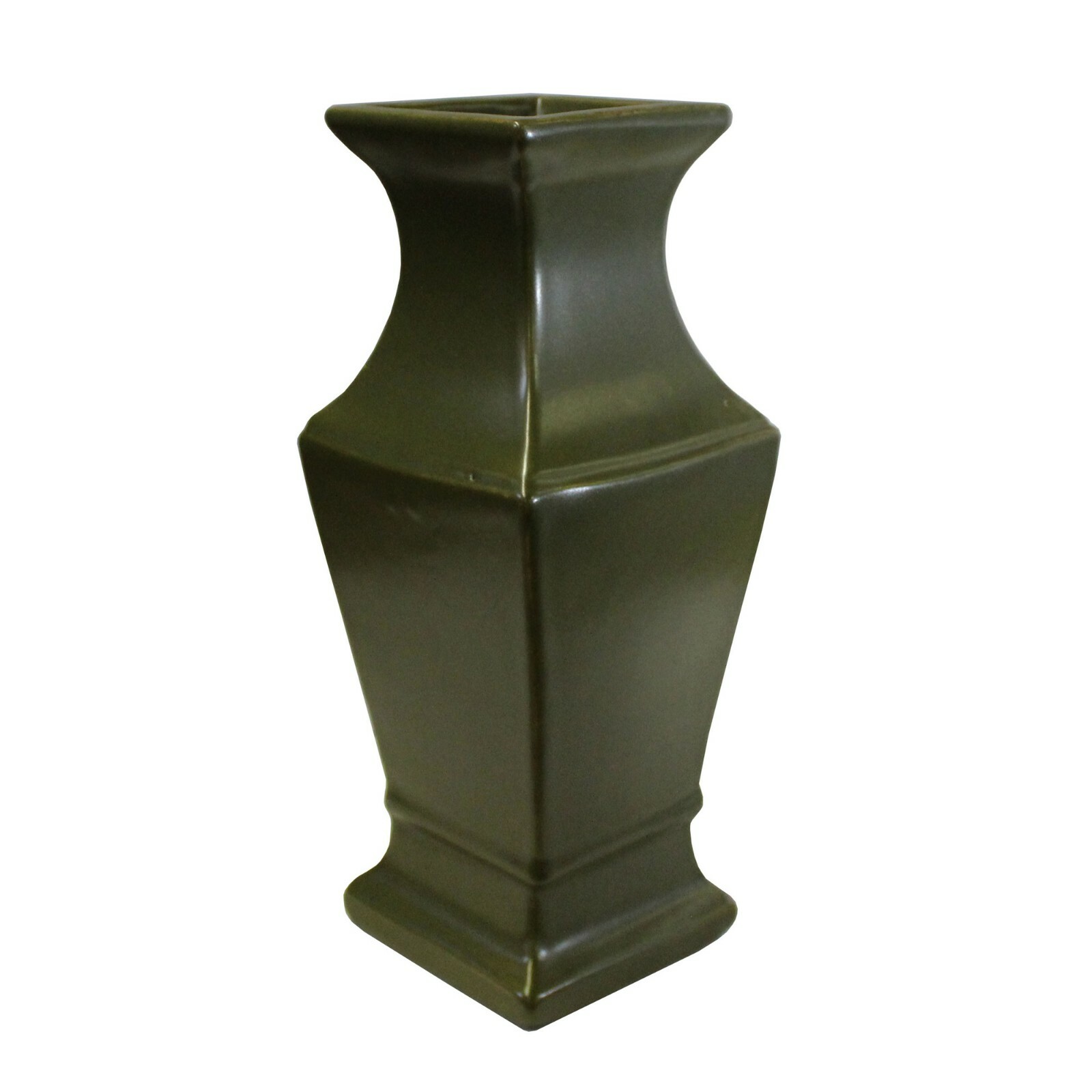 Chinese Handmade Dark Olive Green Ceramic Accent Vase ws321 gallery