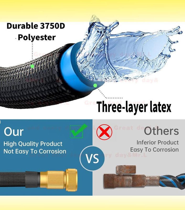5 Time Stronger Deluxe Expandable Flexible Garden Hose Water Hose 25 50 75 100FT gallery