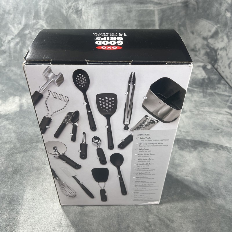 OXO Good Grips Everyday Kitchen Tool Set Full 15 Piece Stainless Steel NEW gallery