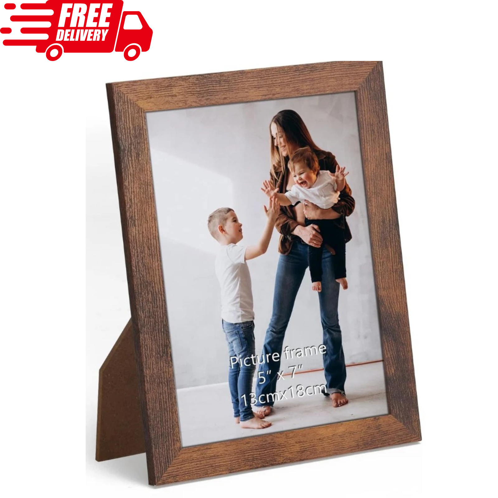 5x7 Picture Frame for Tabletop and Wall, 5 by 7 Rustic Brown Photo Frame gallery