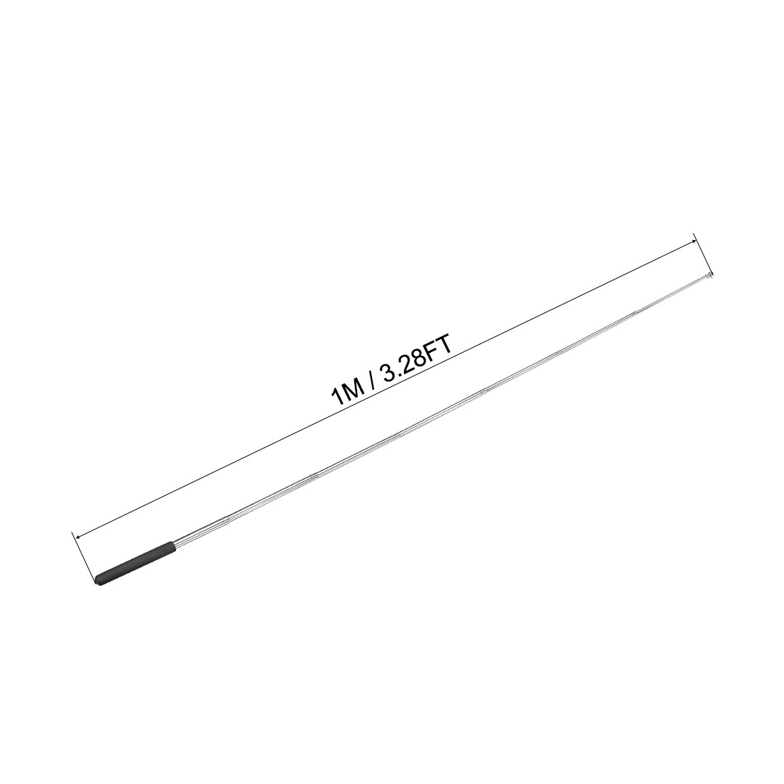 3.28FT/1M, Handheld Flagpoles, Guide Flag Pole,Black gallery