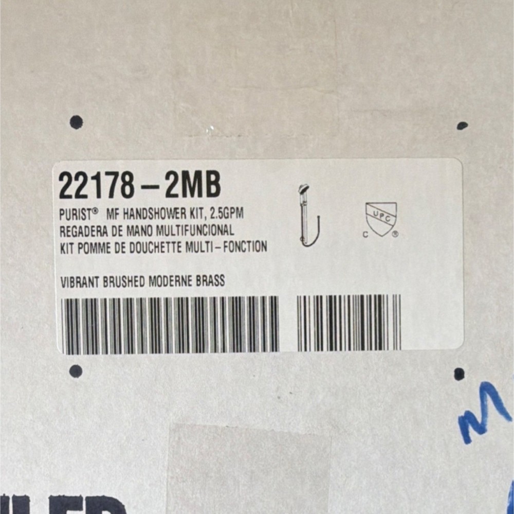 Kohler Purist Handheld Multi-Function Shower Head Kit 2.5 GPM Brushed Brass