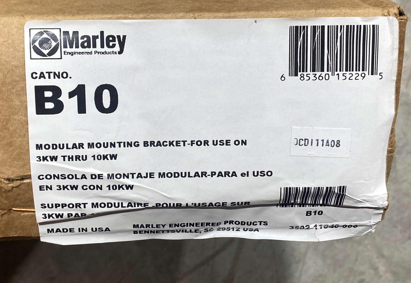 Marley B10 (MMB10) Wall/Ceiling Mount Bracket For Use On 3kw - 10kw New gallery