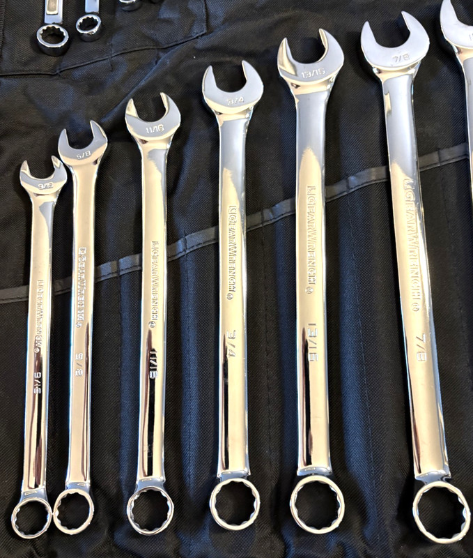 GearWrench (15) Pc. SAE Long Pattern Combination Non-Ratcheting Wrench Set - NEW gallery