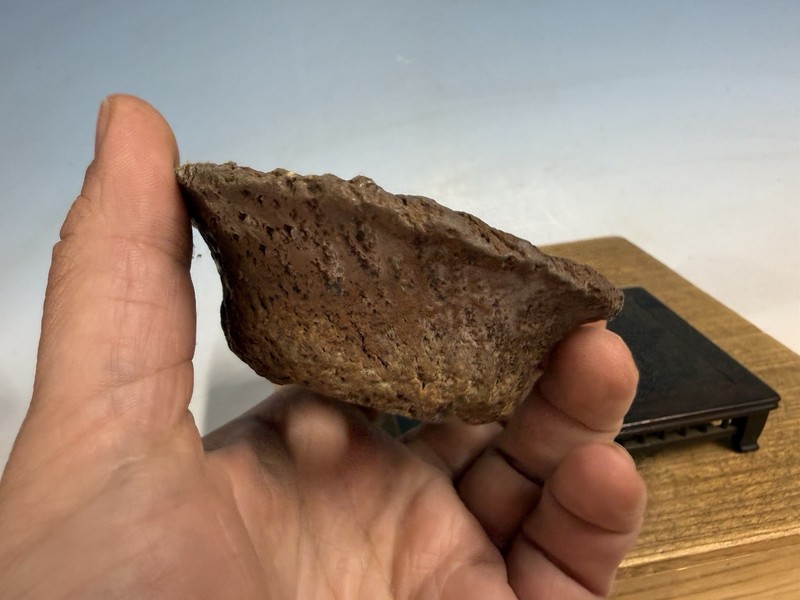 Japanese Unknown Maker Shohin Bonsai Tree Pot 3 1/2 By 1 1/4” Unique Unglazed gallery