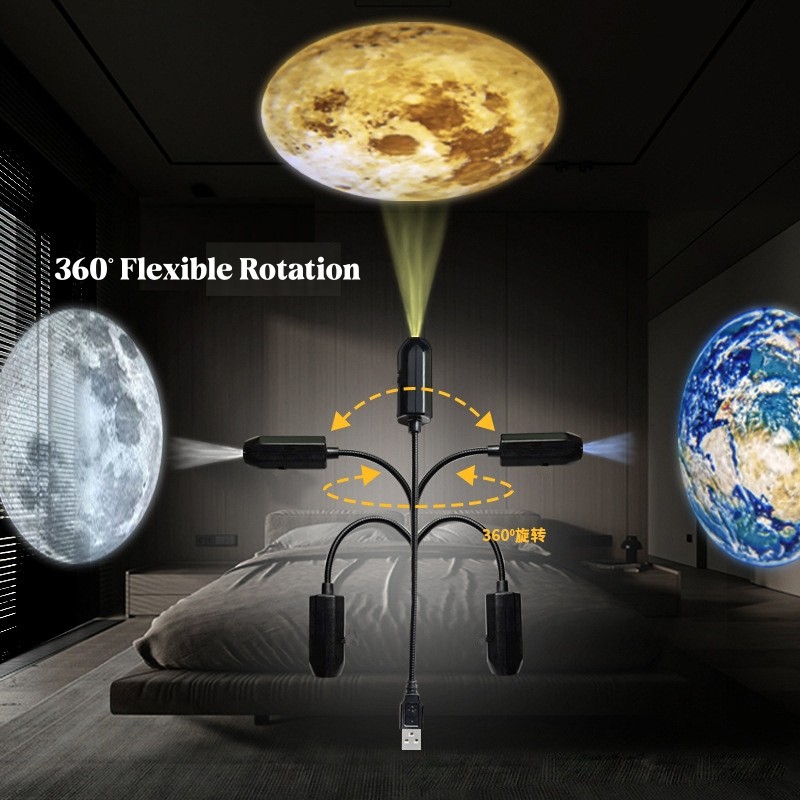 Galaxy Star Moon Projector Lamp LED Night Light 16 in 1 Films for Bedroom Decor gallery