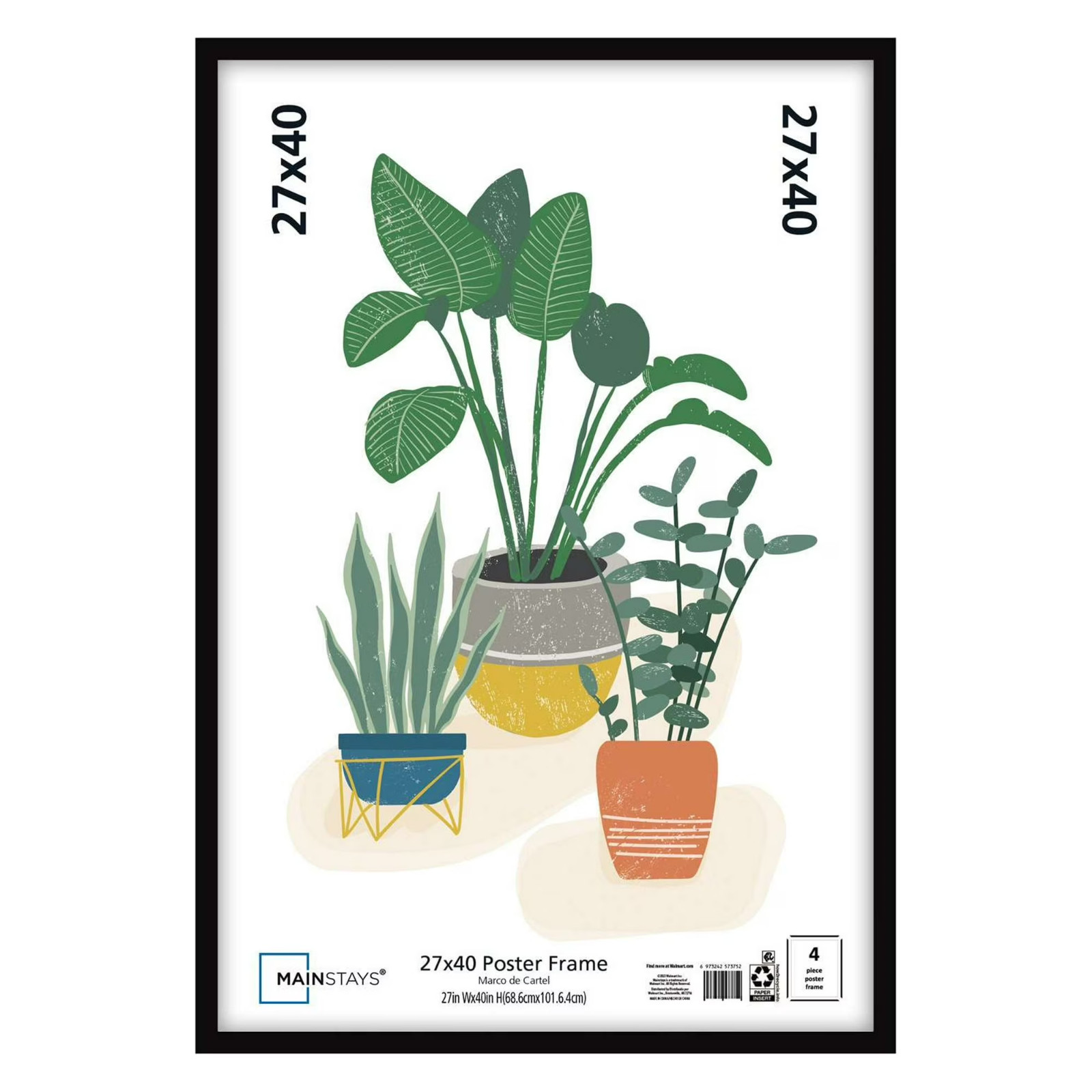 Mainstays – 27x40 Picture Frame – Black Flat Profile Wall Photo Frame gallery