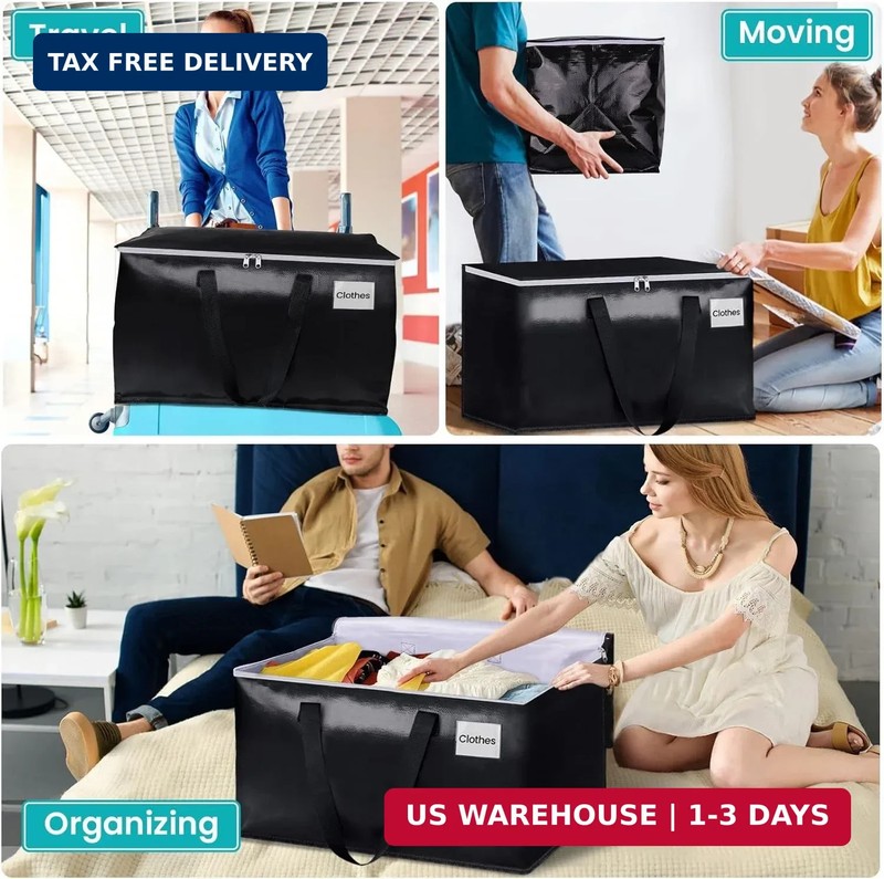 Extra Large Moving Boxes-Moving Bags with Zipper, Carrying Handles and Tag Pocke gallery